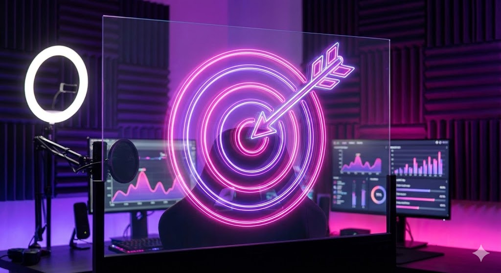 Alvo com uma flecha no centro